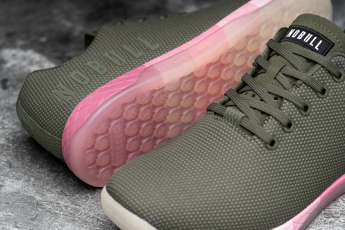 Nobull Superfabric Army Men's Trainers Pink | Australia (CD3785)